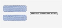 Double Window Envelope for laser 3-up W2's with 1/2" perf