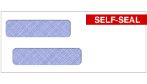 Self Seal Double Window Envelope 