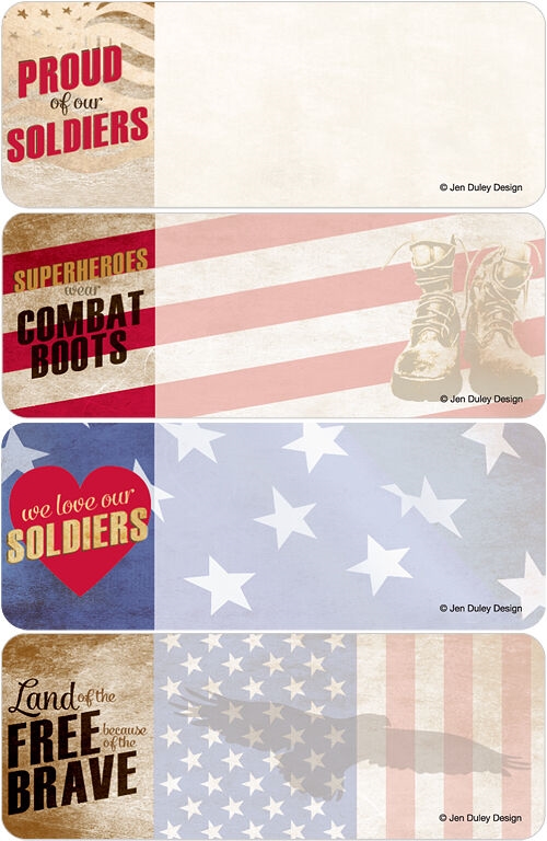 Proud of our Soldiers Address Labels