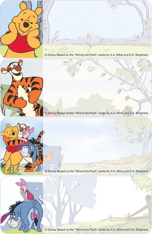 Winnie the Pooh Adventure Address Labels