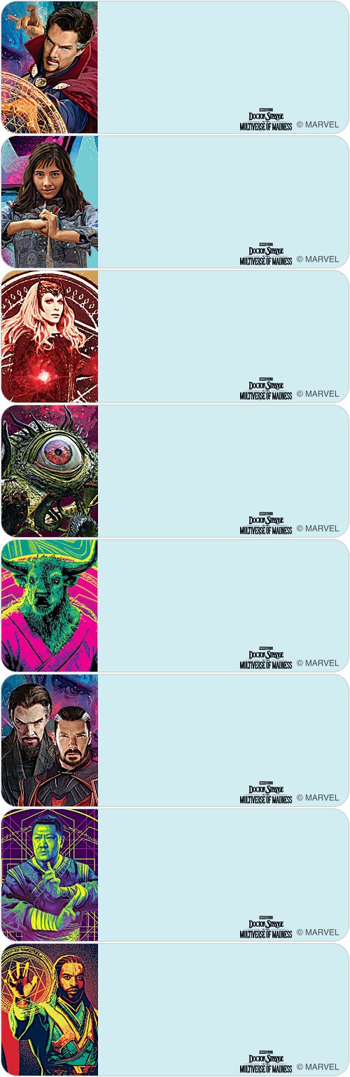 Doctor Strange Multiverse of Madness Labels