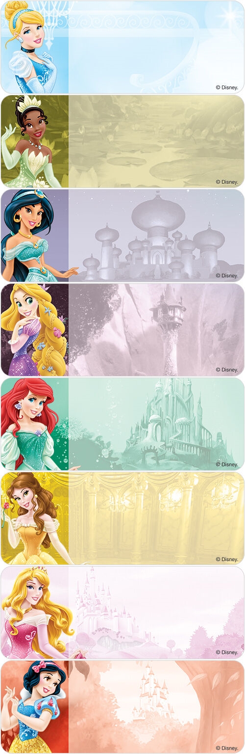 Disney Princesses Address Labels