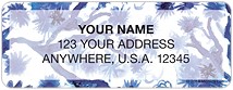 Blue China Address Labels